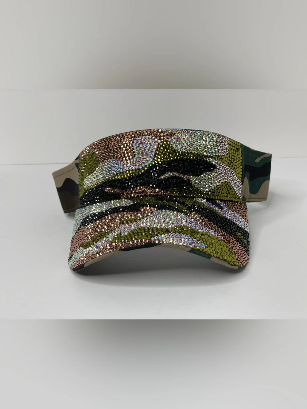 Custom Camouflage Visor - Olive & Black